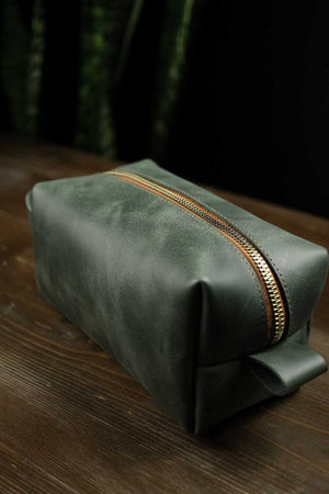Dopp Kit Paris | Hakiki Deri Zarif El Çantası - Mor