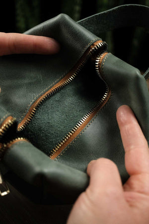 Dopp Kit Paris | Hakiki Deri Zarif El Çantası - Mor