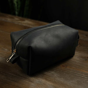 Dopp Kit Paris | Hakiki Deri Zarif El Çantası - Mor