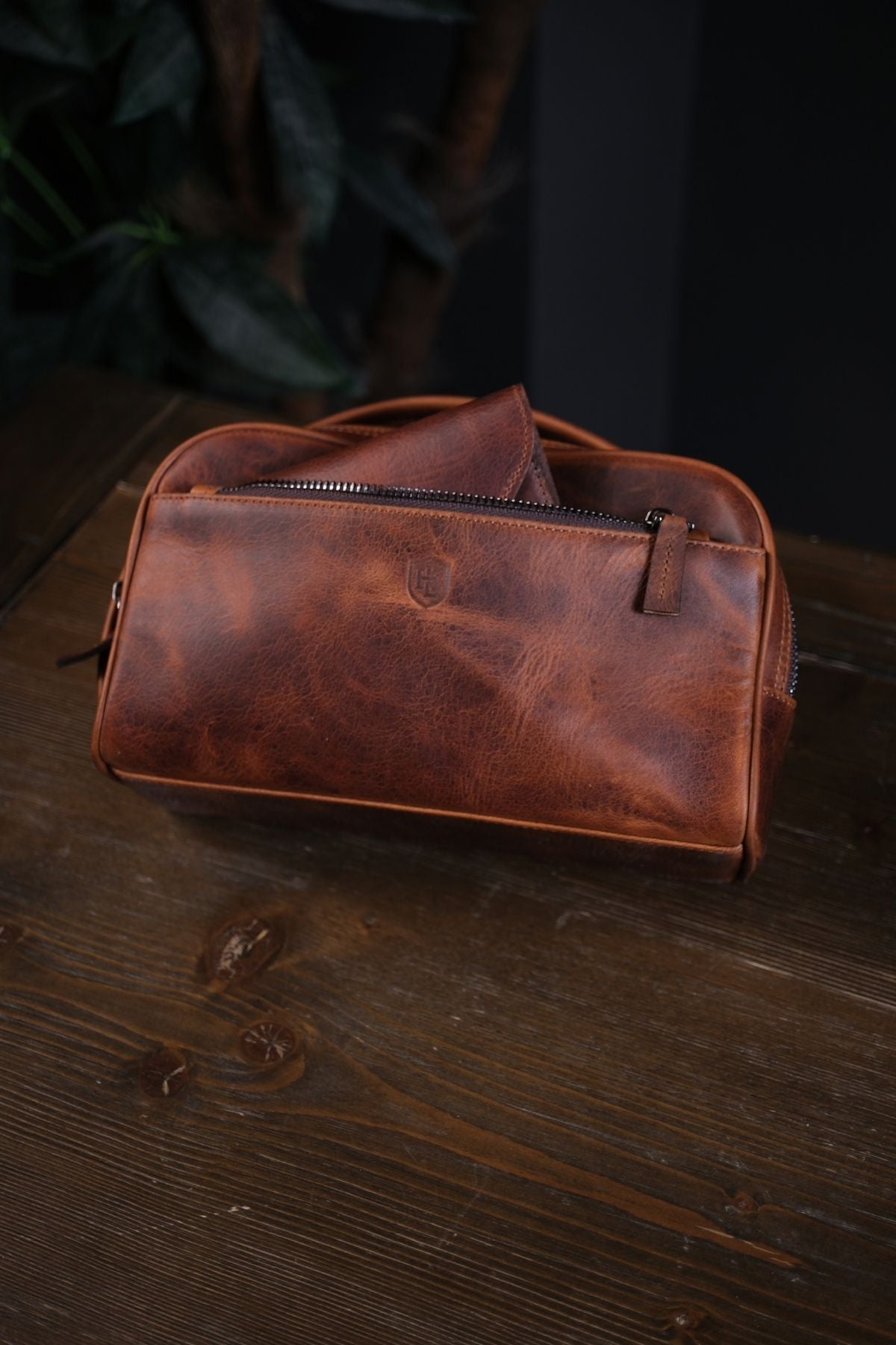 Elegant | Hakiki Deri El Çantası - Kahve
