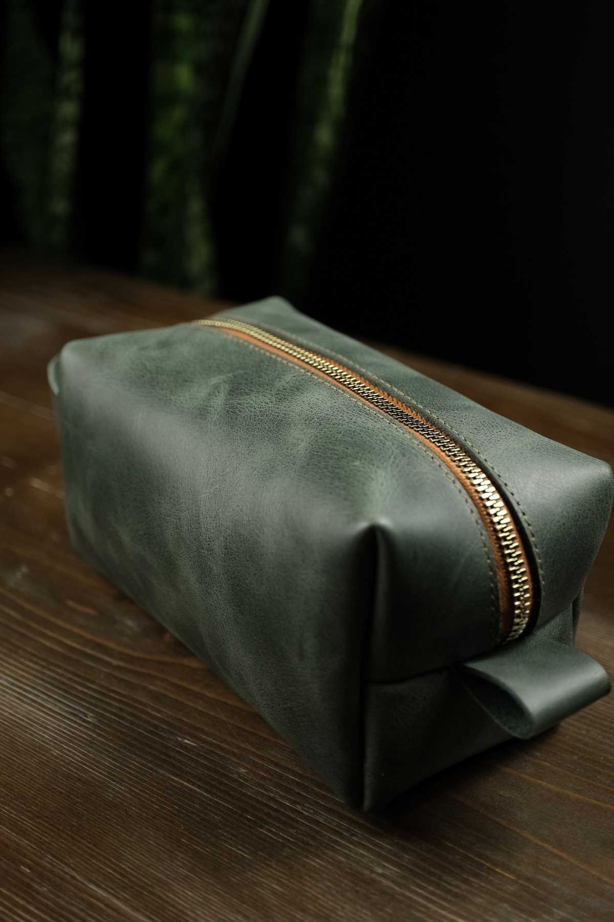 Dopp Kit Paris | Hakiki Deri Zarif El Çantası - Siyah