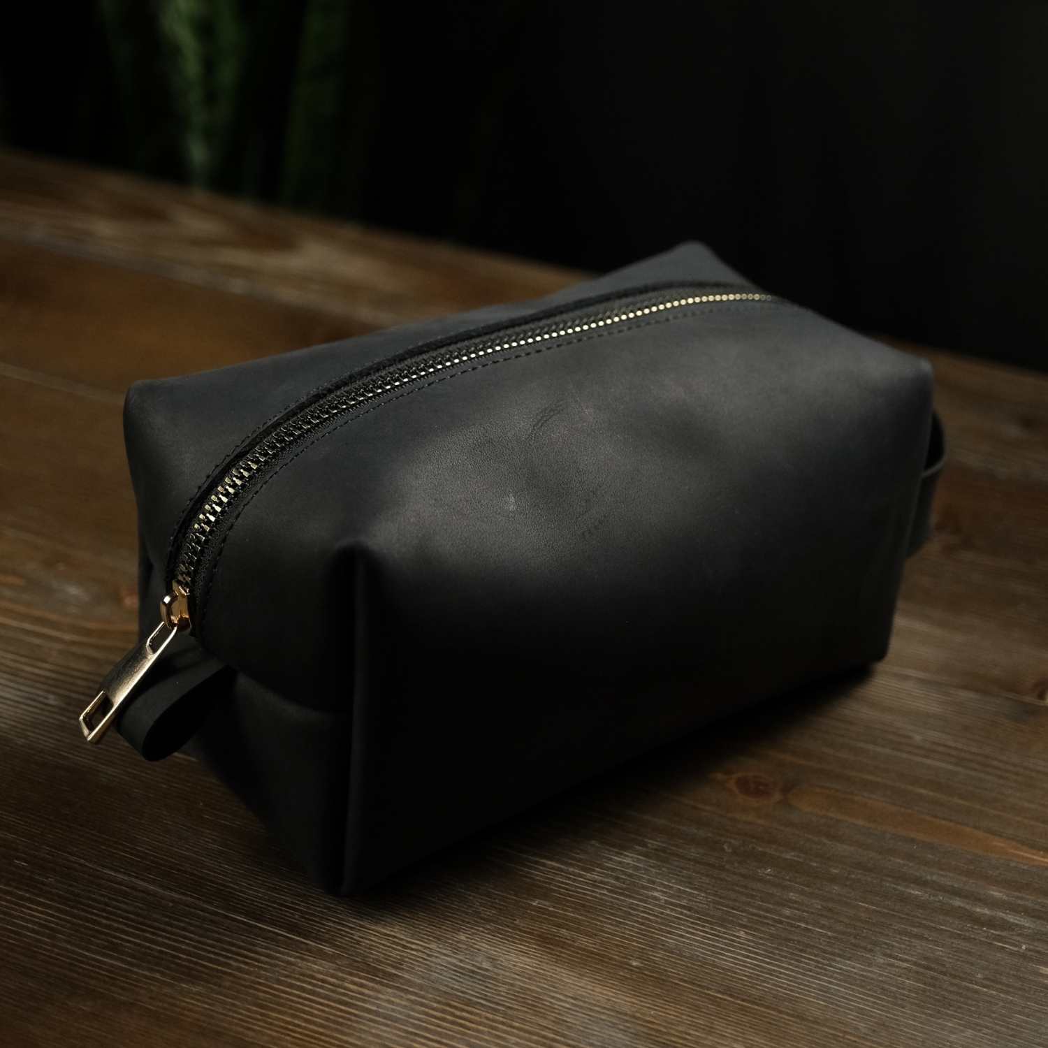 Dopp Kit Paris | Hakiki Deri Zarif El Çantası - Siyah