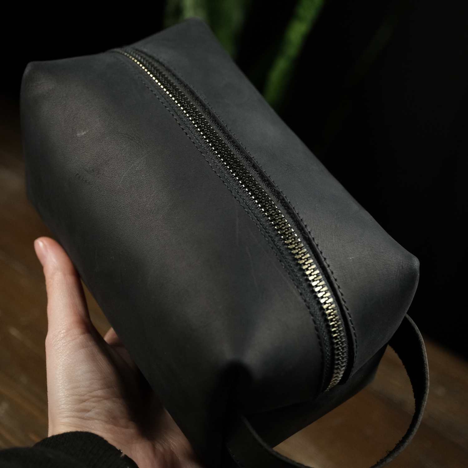 Dopp Kit Paris | Hakiki Deri Zarif El Çantası - Mor