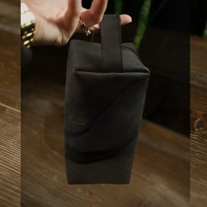 Dopp Kit Paris | Hakiki Deri Zarif El Çantası - Mor